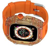 NHYHEHMR PC Transparent Watch Case Strap Mod Strap Mod Kit ， pour 8/7 49mm 45 mm 44 mm ， RM Bands de sport de montre à piqûre de choc en cristaux ， pour iWatch 8/7/6/5/4 / SE