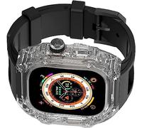 NHYHEHMR PC Transparent Watch Case Strap Mod Strap Mod Kit ， pour 8/7 49mm 45 mm 44 mm ， RM Bands de sport de montre à piqûre de choc en cristaux ， pour iWatch 8/7/6/5/4 / SE