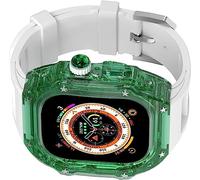 NHYHEHMR PC Transparent Watch Case Strap Mod Strap Mod Kit ， pour 8/7 49mm 45 mm 44 mm ， RM Bands de sport de montre à piqûre de choc en cristaux ， pour iWatch 8/7/6/5/4 / SE