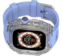NHYHEHMR PC Transparent Watch Case Strap Mod Strap Mod Kit ， pour 8/7 49mm 45 mm 44 mm ， RM Bands de sport de montre à piqûre de choc en cristaux ， pour iWatch 8/7/6/5/4 / SE