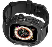 NHYHEHMR PC Transparent Watch Case Strap Mod Strap Mod Kit ， pour 8/7 49mm 45 mm 44 mm ， RM Bands de sport de montre à piqûre de choc en cristaux ， pour iWatch 8/7/6/5/4 / SE