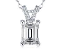 NHYHEHMR Pendant 1CT Lab Created Diamond Pendant Women Mother's Day Valentines Gifts