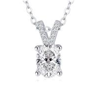 NHYHEHMR Pendant 1CT Lab Created Diamond Pendant Women Mother's Day Valentines Gifts