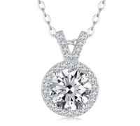 NHYHEHMR Pendant 1CT Lab Created Diamond Pendant Women Mother's Day Valentines Gifts