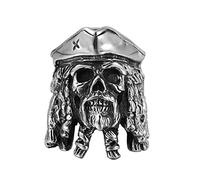 NHYHEHMR Pirates vintage Captain Jack Titanium Steel Anneaux pour hommes Viking Punk Hip Hop Rock pour homme Boyfriend Biker Jewelry Créativité Créativité