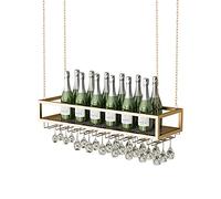 NHYHEHMR Plafond Rack à vin Suspendu en Verre de vin en Verre Habitère de Bouteille de vin en métal Bar Affichage des gobelets de Champagne de Champ de vin.