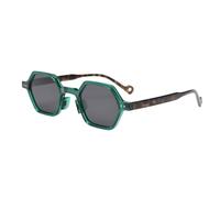 NHYHEHMR Polarized Polygon Sunglasses Women Vintage Rivet Sunglasses Men Cool Glasses UV400 Eyeglasses Shades