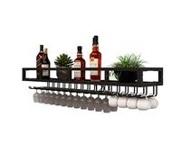 NHYHEHMR Porte-Verre à vin à vin à LED LED et Armoire de Rangement de Bouteille étagères avec des étagères de Bar à vin avec Un Rack de Verre et des Boissons LED Light Drinks Affichage