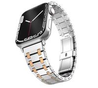 NHYHEHMR Pour bande Ultra Ultra2 49 mm S10 42 mm 46 mm série 9 8 7 45mm 41 mm Bracelet en acier inoxydable SE 6 5 4 44 mm 40 mm 42 mm 38 mm STRAP