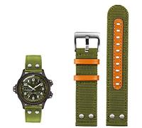 NHYHEHMR Pour Hamilton Khaki Aviation Watch H77616533 H70615733 STRAP MENSE MEN AUTRE SEXE SEXT SEXE SECREMENT NYLON 22 mm 22 mm (22 mm, broche en argent vert)