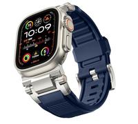 NHYHEHMR Pour Ultra 2 / Ultra Band 49 mm / 45 mm / 44 mm / 42 mm pour les hommes, FKM Bands robustes Sobile de remplacement de sport militaire pour IWatch SE2 / SE / 9/8/7/6/5/4/3/2/1