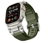 NHYHEHMR Pour Ultra 2 / Ultra Band 49 mm / 45 mm / 44 mm / 42 mm pour les hommes, FKM Bands robustes Sobile de remplacement de sport militaire pour IWatch SE2 / SE / 9/8/7/6/5/4/3/2/1