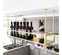 NHYHEHMR Rack d'affichage à vin Plafond Priftre, Porte-vin à vin et Porte-Bouteilles/sous l'armoire Suspendue étagères de Rangement de Volets/Hauteur et Largeur réglables /