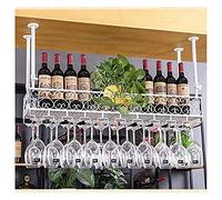 NHYHEHMR Rack de Bouteille Suspendu à vin Suspendu avec Porte-vin en Verre et étagère, Grille-vin, Porte-Gueule à l'envers de Style européen de Style européen, Ornements, Porte-gobelet créative,