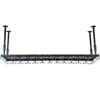 NHYHEHMR Rack de vin Suspendu Mural rétro avec Porte-Verre en Verre et étagère Marron 60 cm.
