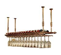 NHYHEHMR Rack de vins Mural - Porte-Bouteille de Bouteille de vin Vintage, Porte-vin en Verre à vin, Hauteur réglable, adaptée au Stockage de Verre à vin