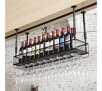 NHYHEHMR Rack en Verre à vin Suspendu - Rack à vin Mural Plafond de Plante Suspendue Plante Suspendue en métal de Style européen Rack de décoration de vin pour Le Bar Chambre à Coucher