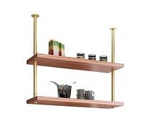 NHYHEHMR Rack exposant de vins Plafond Rasse-vin - Placez Les étagères flottantes en Bois Massif - Murd Murd Iron Art Wine Bottle - Rassel de Bouteille Vintage inversé -