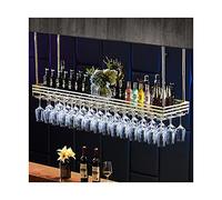 NHYHEHMR Racks à vin Plafond Hauteur/Mur Murled Hanging Vin Bottle/Metal Iron Bil Verre en Verre Brilange de gobélet