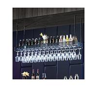 NHYHEHMR Racks à vin Plafond Hauteur/Mur Murled Hanging Vin Bottle/Metal Iron Bil Verre en Verre Brilange de gobélet