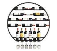 NHYHEHMR Racks d'affichage à vin Suspendu Les Porte-étapes, Porte-Porte-Vitesses au Plafond, étagères flottantes, Porte-étapes étagère, Porte-Bouteilles à vin réglable, Porte-gobelettes à l'envers