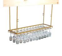NHYHEHMR Racks de Bouteille à vin Suspendu, Porte-Verre en Verre en métal, Porte-vides au Plafond, étagères de Rangement réglables, Porte-gobelet à l'envers (Taille: 120x35 cm)