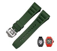 NHYHEHMR Rubber silicone watch strap for RICHARD MILLE RM011 series Silicone Tape accessories men's watch strap 25-20mm
