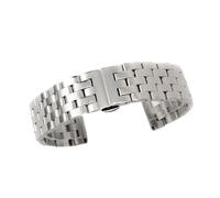 NHYHEHMR Sangle de montée 20 mm, 22 mm, 24 mm, 26 mm Black/Silver en acier inoxydable à rejet rapide Solide de remplacement de métal Remplacement