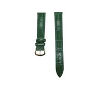 NHYHEHMR Sangle de montre en cuir compatible avec Santos Solo Watchband Band Bracelet Men de 12 à 20 mm (boucle verte en argent, 21 mm)