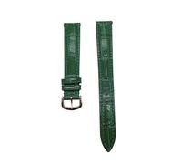 NHYHEHMR Sangle de montre en cuir compatible avec Santos Solo Watchband Band Bracelet Men de 12 à 20 mm (boucle verte en argent, 21 mm)