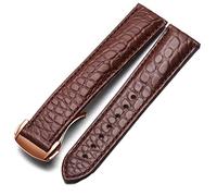 NHYHEHMR Sangle de montre en cuir crocodile Style pour hommes et femmes pour Omega Seahorse Deville 18 mm 19 mm Band de montre original