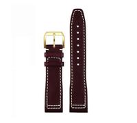 NHYHEHMR Sangle de montre en cuir de veau italien pour Pilot IWC IW378003 IW328203 / 205/201 Marque 20 STRAPE DE REMARGE MORDE VOLIQUE 21 mm: Broche Brown-Gold, taille: 20 mm, 20 mm