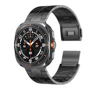 NHYHEHMR Sangle en acier inoxydable à fermoir magnétique pour Galaxy Watch 7 Ultra 47 mm en métal de luxe pour Galaxy Watch Ultra Watch Bands