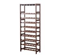NHYHEHMR Style Industriel Grands à vin Lourd avec Porte-vin en Verre à vin Réparti à vin de Plancher Autonome pour Salle à Manger de Cuisine et Barre de Noix de Bar