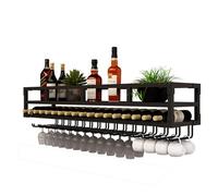 NHYHEHMR Support de Verre à vin à vin à LED LED et Armoire de Rangement de Bouteille étagères avec des étagères de Bar à vin sous Les Boissons étagères étagère étagère