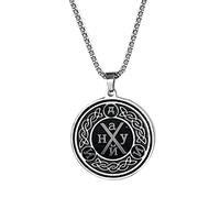 NHYHEHMR Viking Stainless Steel Necklace Solomon Amulet lucky Pendant Men/Women Color Necklaces & Pendants Jewelry Gift