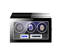 NHYHEHMR Watch Winder Automatic Watch Winding Box For 2/3/4/6/9/12 Watches Luxury Mechanical Watch Storage Case With Japanese Mabuchi Motor Remote Control LED Lights LCD Touch Screen