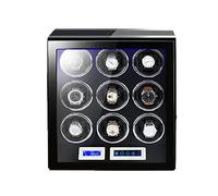 NHYHEHMR Watch Winder Automatic Watch Winding Box For 2/3/4/6/9/12 Watches Luxury Mechanical Watch Storage Case With Japanese Mabuchi Motor Remote Control LED Lights LCD Touch Screen