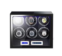 NHYHEHMR Watch Winder Automatic Watch Winding Box For 2/3/4/6/9/12 Watches Luxury Mechanical Watch Storage Case With Japanese Mabuchi Motor Remote Control LED Lights LCD Touch Screen