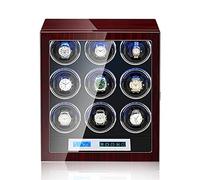 NHYHEHMR Watch Winder for Men's and Women's Automatic Watch with 9 Mabuchi Motors LCD Touch Screen LED illumination Adjustable Watch Pillows Piano Paint Exterior Watches Display Case (Size : 9+0)