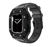 NHYHEHMR Watchcase pour boîtier métal 44 mm 45 mm 42 mm Sliconie STRAP METAL Cadre accessoires pour Iwatch Series 7 6 5 4 SE