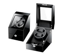NHYHEHMR Winder Winder for Watches Automatic Winder Box with 2 Winder Positions 3 Storage Spaces Wood Shell with Piano Paint and Ultra-Quiet Motors(C) Atmosphere Winder
