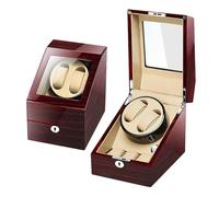 NHYHEHMR Winder Winder for Watches Automatic Winder Box with 2 Winder Positions 3 Storage Spaces Wood Shell with Piano Paint and Ultra-Quiet Motors(C) Atmosphere Winder