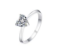 NHYHEHMR Womens Rings Engagement,Heart with Moissanite/Cubic Zirconia Womens Wedding Ring