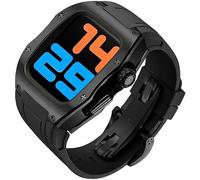 NHYHEHMR Zinc Titanium Watch Case Rubber Band,For Ultra 49mm 45mm 44mm,Rm Style Watch Case Sport Strap Mod Kit,For Iwatch Series 8/7/6/5/4/SE Replacement Accessories