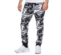 Ni_ka Pantalon Camouflage Homme Casual Pantalons De Sport en Vrac Taille Elastique Sarouel Fitness Yoga Camo Sweat Pants Blanc Vert 3XL