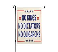 Ni Rois, Ni Dictateurs, Ni Oligarques ! Résistons Au Fascisme ! Défendons La Démocratie ! Drapeaux Avec Œillets Drapeaux De Jardin Décoratif Drapeau De Cour Pour Clubs Plage Chambres 30X45cm