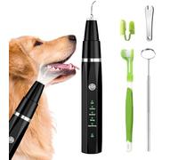 Ni-SHEN Kit de nettoyage des dents de chien, nettoyeur de dents pour animaux de compagnie, soin dentaire, dissolvant de plaque tartre pour chiens et chats (noir)
