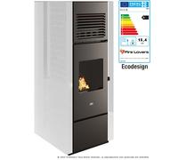 Nia 15,4kW Poêle à granulés canalisable blanc