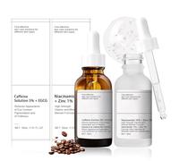 Niacinamide 10% + Zinc 1% Serum, Cafeine Contour des Yeux, Caffeine Solution 5% + EGCG, Niacinamide Serum, Visage serum Anti Cernes et Poche, Hydratation Intense, 30ml(Pack de 2)